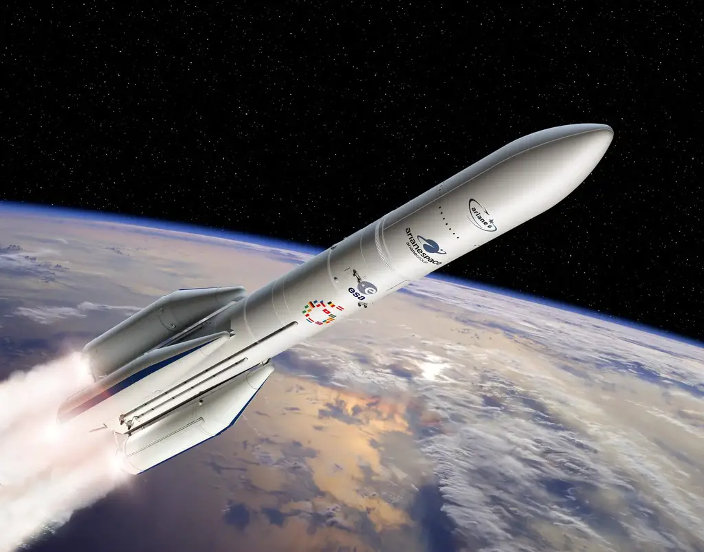 Ariane 6 Rocket Using Four Boosters