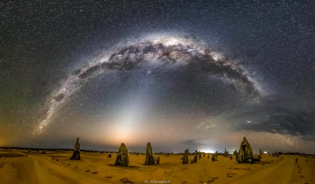 Milky Way and Zodiacal Light Over Australian Pinnacles