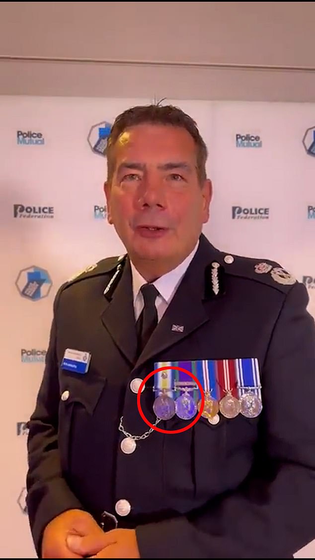 Veterans demand police chief be sacked for wearing Falklands War medal despite never actually taking part