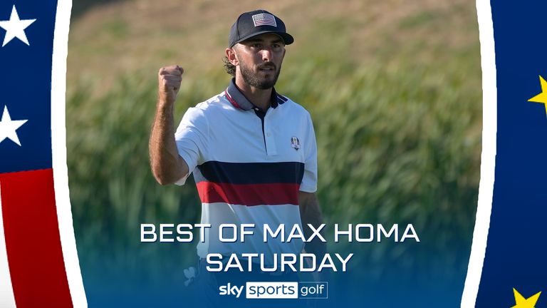 Max Homa produced some stunning shots as he was Team USA's star man winning both his matches on Saturday at the Ryder Cup in Rome