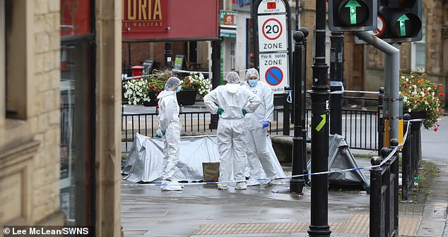 Emergency services rushed to the scene at Commercial Street, Halifax, after being called to the 'serious incident' at around 3.48am