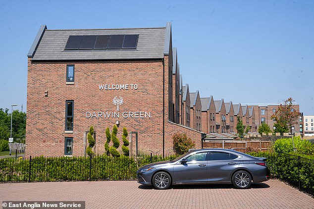 New-build houses on the Darwin Green development in Cambridgeshire are being demolished