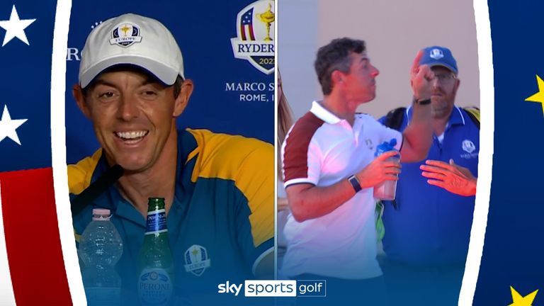 Rory McIlroy explains what happened during the car park altercation and reveals that he's texted Team USA caddie Joe LaCava.