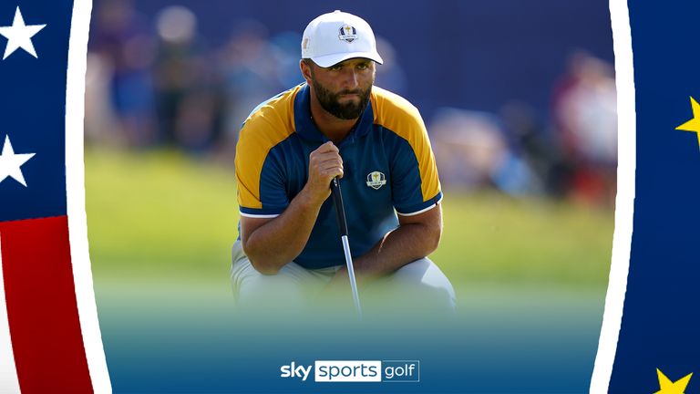 Jon Rahm secured a vital half point for Team Europe with an outstanding putt on the 18th green in his singles match against Scottie Scheffler