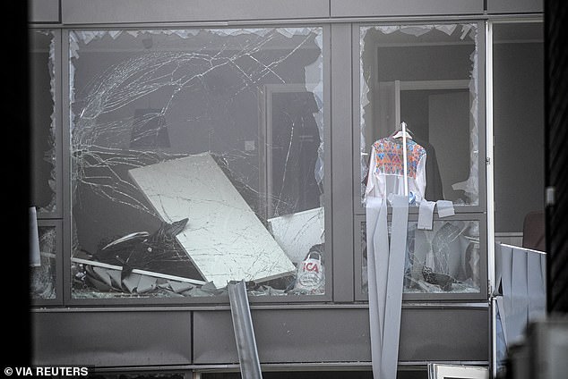 The bomb on Thursday, placed outside Saad's family home (pictured in the aftermath of the blast) in the dead of night, is believed to have been meant for their neighbours – relatives of a man who is now the most notorious criminal in modern Swedish history