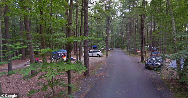 This is Loop A in the Moreau Lake State Park. It is surrounded by woods and there are 31 campsites in close proximity to one another