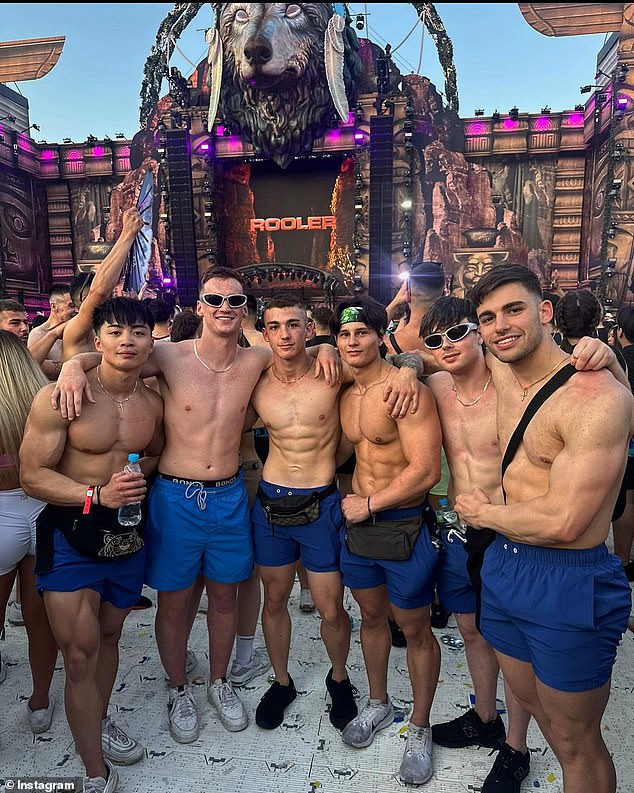 Many revellers took off their shirts as temperatures soared past 30 degrees. It is not suggested that anyone pictured has taken any illicit substances