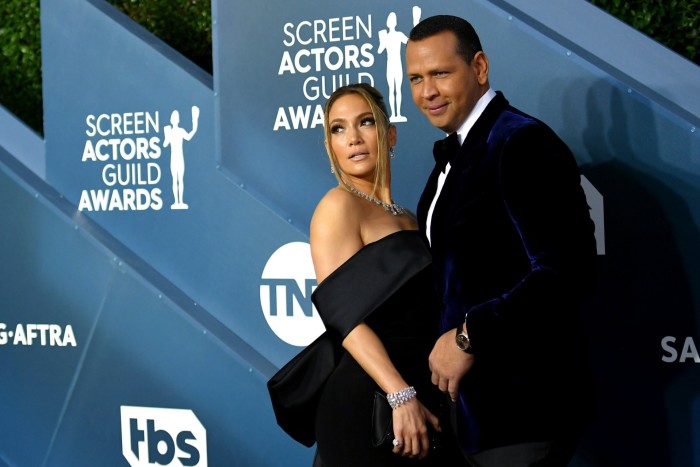 Jennifer Lopez, left, and Alex Rodriguez