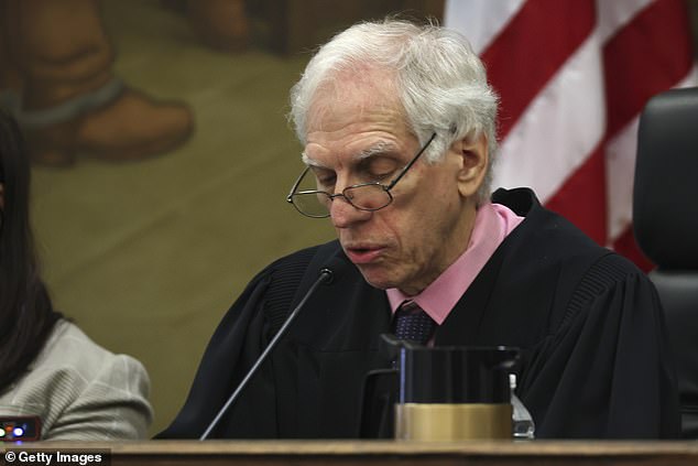 Judge Engoron (pictured in court on Tuesday) suggested during trial on Monday that the testimony against Trump's 2011 financial statement could be beyond the statute of time limitations