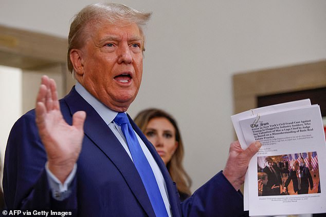 Former President Trump headed back to court Tuesday morning in New York. He once against lambasted state AG Letitia James, and claimed Mar-a-Lago was worth '50 to 100' times what James said in a filing that was based on statements by Palm Beach assessors that Trump's team calls dubious