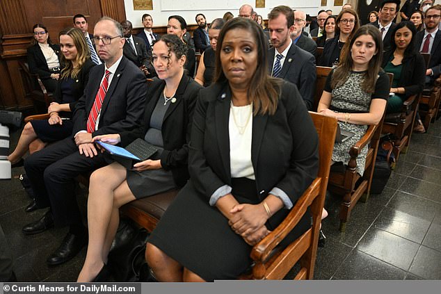 Trump called New York Attorney General Letitia James, seen in court Monday, a 'Monster,' and blasted her valuations of Mar-a-Lago