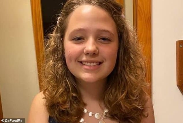 Police say Crumbley's first victim was freshman Phoebe Arthur (pictured), who was shot in the face but miraculously survived. A total of 13 people were shot, four of whom died