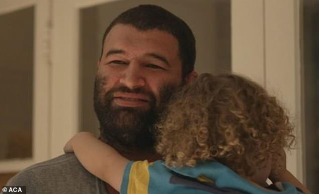 Mr Evans (pictured with one of his sons) said he frequently takes his children to the local park and beach to give neighbours peace