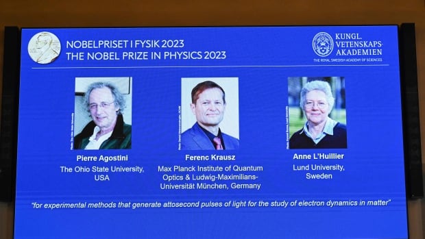 Three scientists share Nobel Prize in Physics for work in electron dynamics