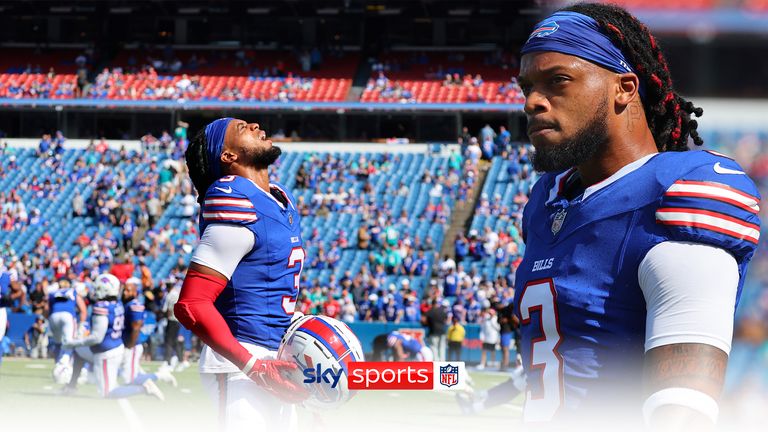 Buffalo Bills' Damar Hamlin took to the field for the first time since suffering a cardiac arrest during a game against the Cincinnati Bengals in January