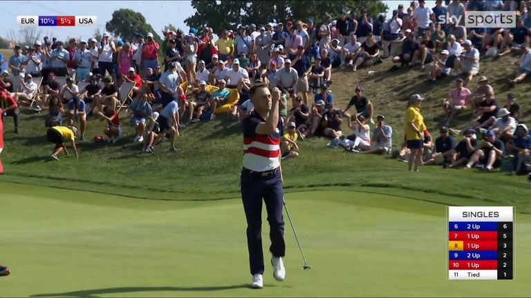 Fiery Justin Thomas teases crowd with imaginary cap celebration | Video | Watch TV Show