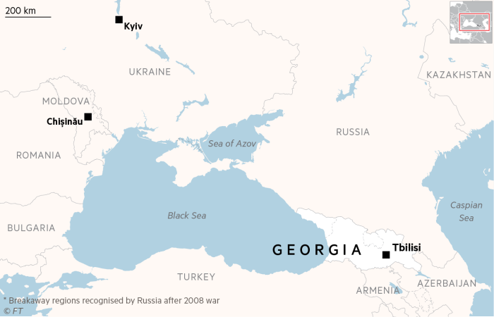 Locator map of Georgia