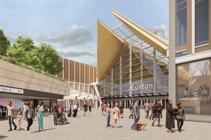 Computer image of Euston HS2 station