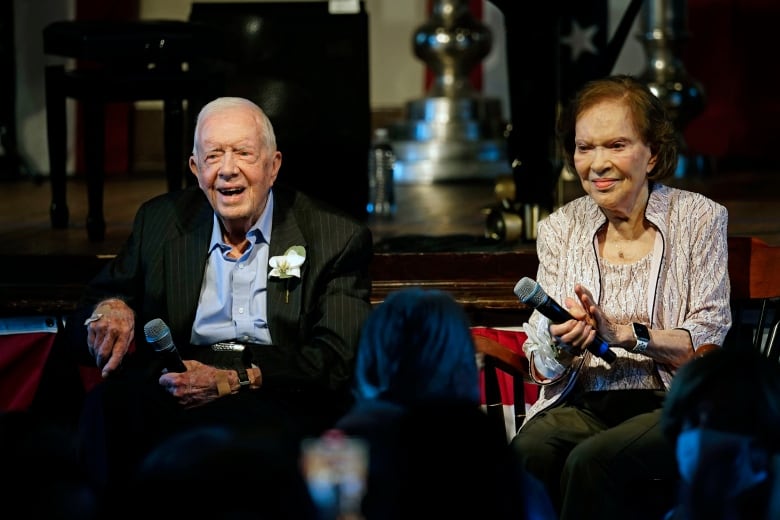 Former U.S. president Jimmy Carter, left, and his wife, Rosalynn.