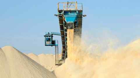 Untreated phosphate at the Marca factory of state-owned miner OCP