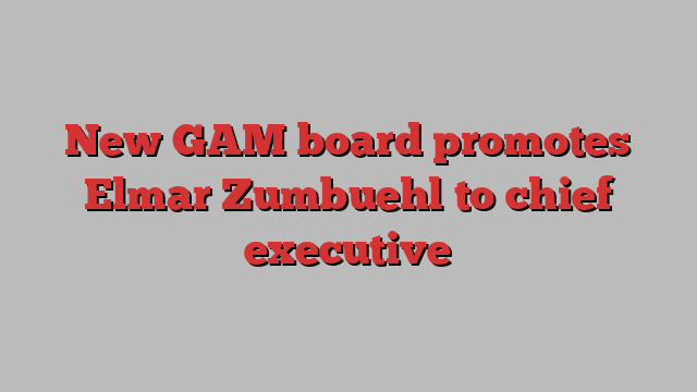 New GAM board promotes Elmar Zumbuehl to chief executive