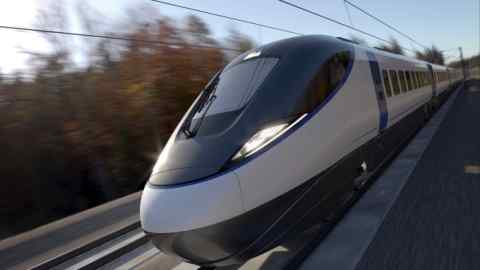 An artist’s impression of an HS2 train. HS2 is not just a solution on passenger capacity but has become vital to Britain’s net zero goals