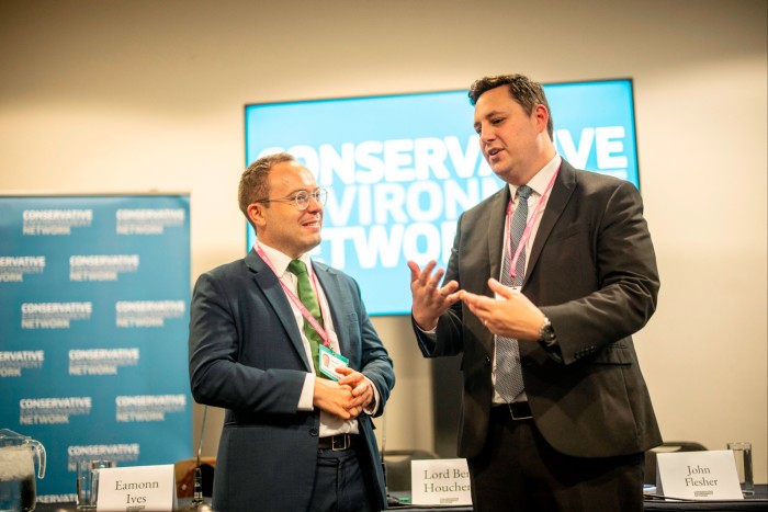 Lord Ben Houchen speaks to a delegate 