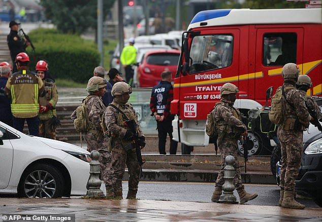 Suicide bomber blows himself up near Turkish parliament: Explosion and gun fire rock Ankara with one attacker dead and another arrested