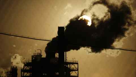 Vapour rises from chimneys in Louisiana, US