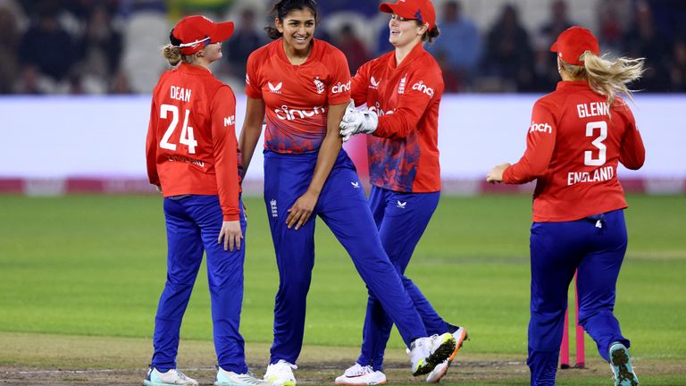 Mahika Gaur starred for England during their IT20 match against Sri Lanka in August

Sri Lanka during the 1st Vitality IT20 match between England and Sri Lanka at The 1st Central County Ground