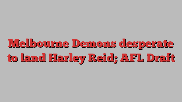 Melbourne Demons desperate to land Harley Reid; AFL Draft