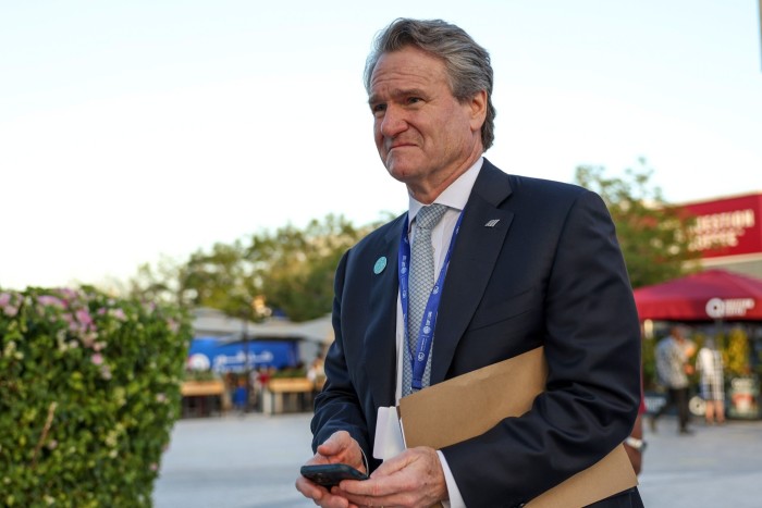 Bank of America chief executive Brian Moynihan at COP28 on November 30 2023