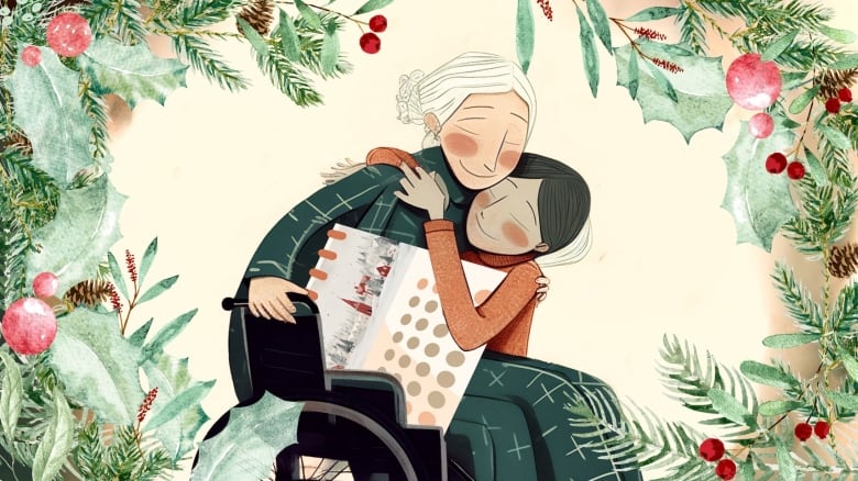 An illustration of a mother, daughter and a calendar.