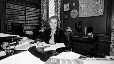 Sandra Day O’Connor in her chambers at the Supreme Court