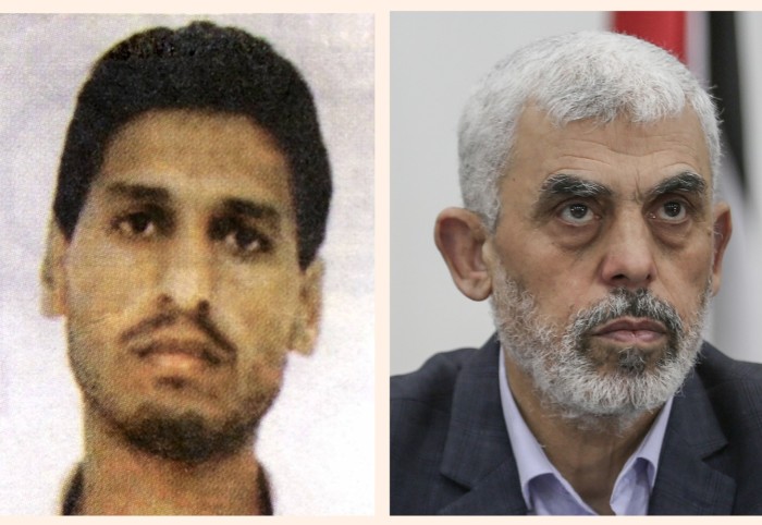 Mohammed Deif, left, and Yahya Sinwar, right