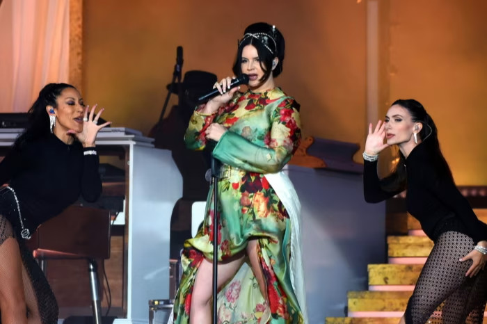 Lana Del Rey performing at London’s Hyde Park