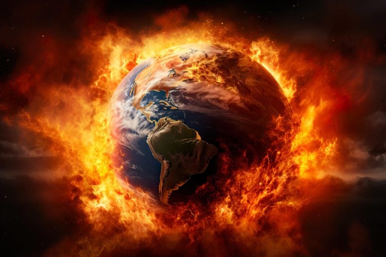 Earth Burning Global Warming Climate Change