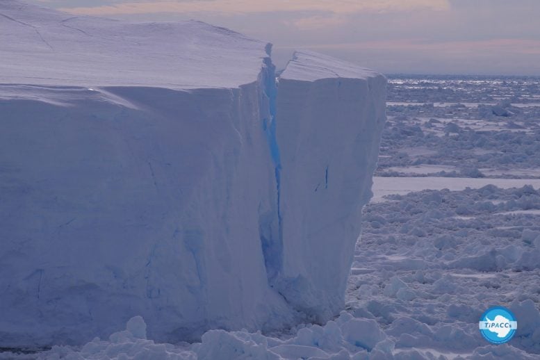 Ice Sheet Breaking Away