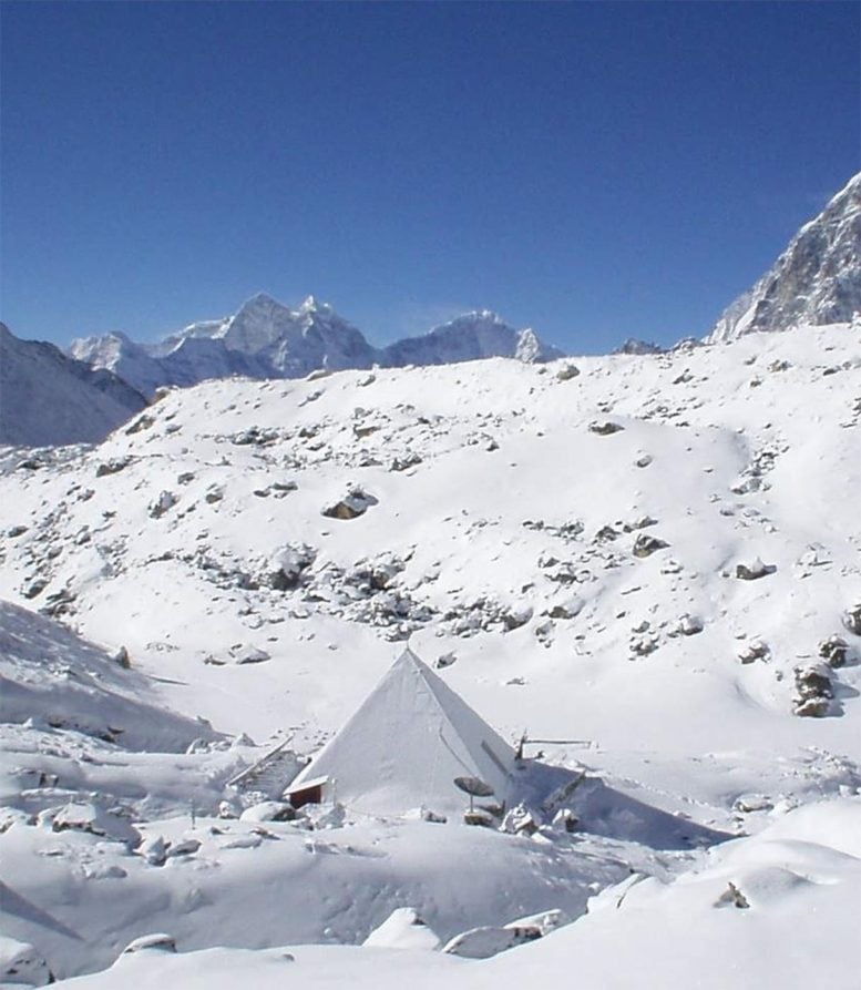 Pyramid Observatory Covered in Snow