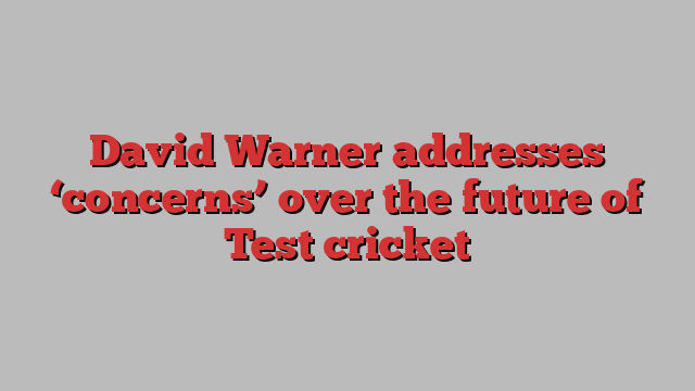 David Warner addresses ‘concerns’ over the future of Test cricket