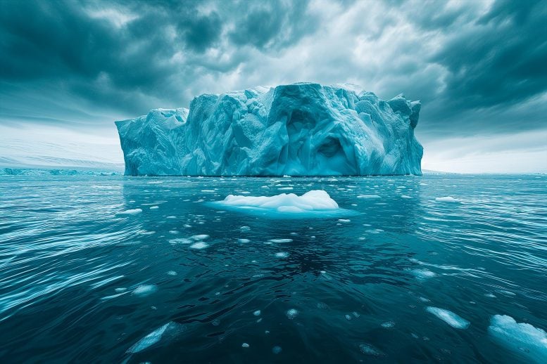 Melting Ice Climate Change Art Concept Illustration