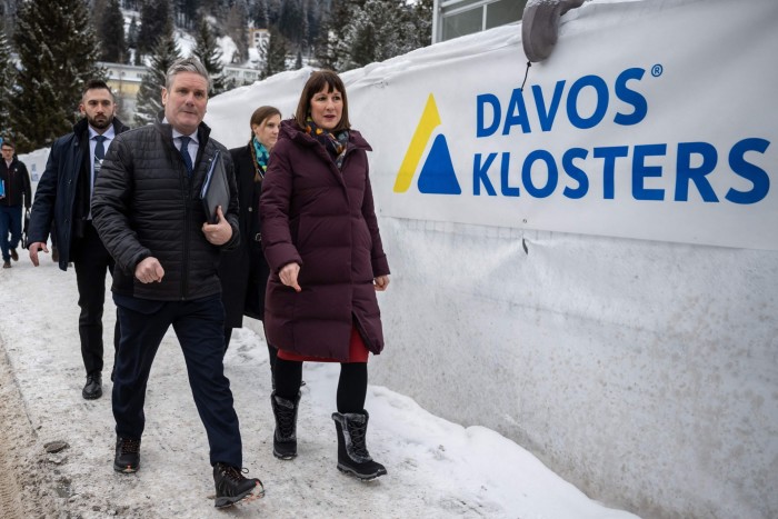 Sir Keir Starmer and Rachel Reeves at Davos in 2023