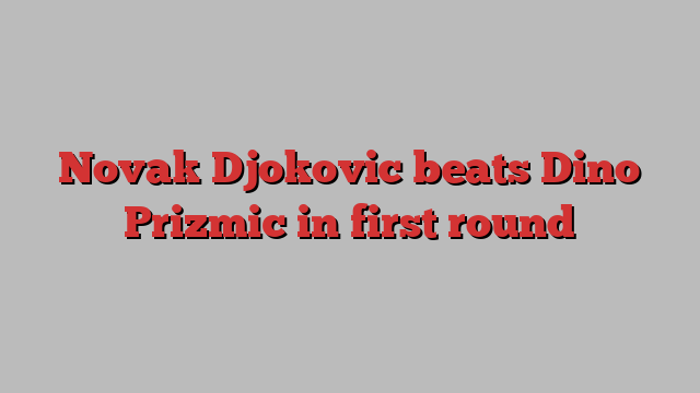 Novak Djokovic beats Dino Prizmic in first round