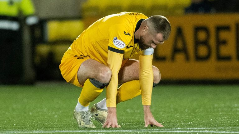 Livingston captain Michael Devlin as their winless run continues