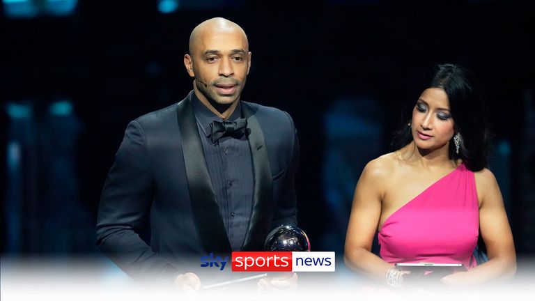 Thierry Henry drops cheeky Spurs gag at Best FIFA Awards! | Video | Watch TV Show