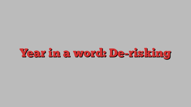 Year in a word: De-risking