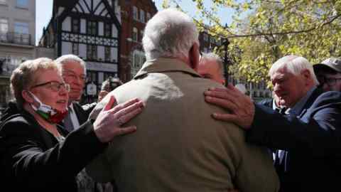 Noel Thomas, centre, was among the former sub-postmaster who were wrongly convicted by the Post Office