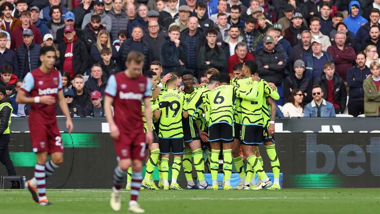 Arsenal scored in devastating fashion at West Ham