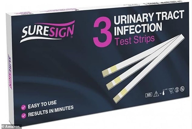 Contains three test strips that detect the presence of two specific compounds in your urine