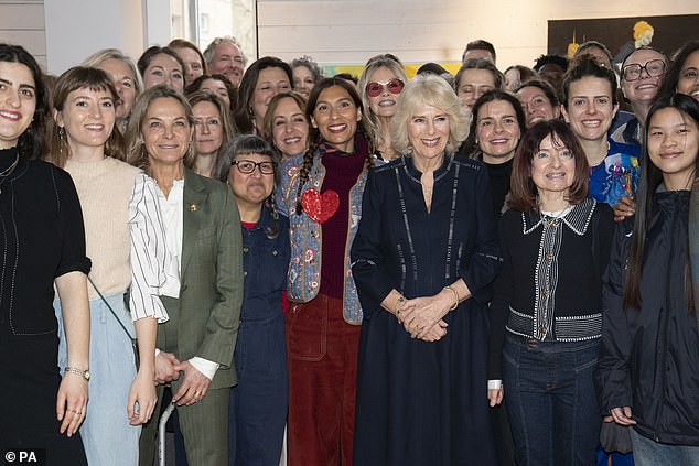 Camilla met with dozens of artists during the trip